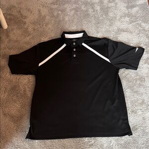 Grand Slam Black Polo Shirt with White Trim